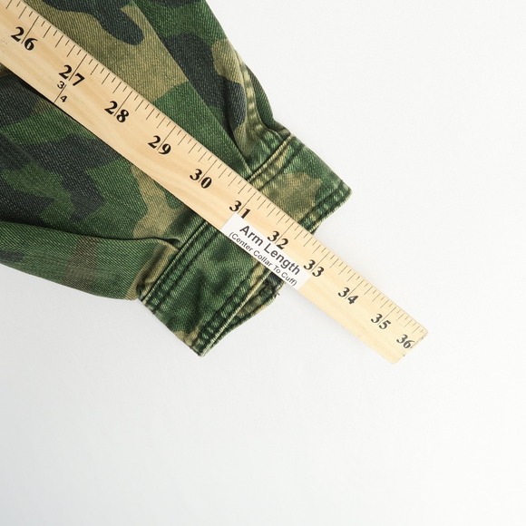 Free People Seize The Day Jacket Womens Medium Green Camo Utility Military - Picture 7 of 9